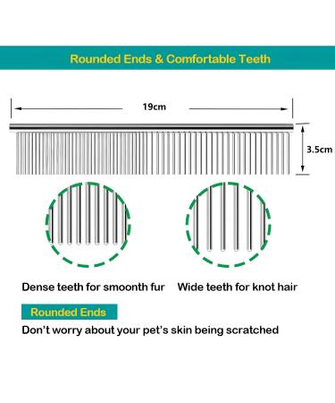 Redreo Stainless Steel Pet Comb for Dogs - Effective Deshedding & Knot Removal Tool for Poodles & All Breeds - Buy Online on SooperMarket.com