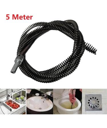 5 Meter Electric Drill Drain Cleaner | Sewer Dredging Tool for Kitchen & Bathroom | High-Quality Spring Sink Cleaner - Buy Online on SooperMarket.com
