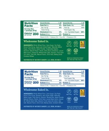Nature's Bakery Whole Wheat Fig Bars Variety Pack - Real Fruit, Vegan, Non-GMO Snack Bars - 36 Twin Packs - New 6 Count Pack - Buy Online on SooperMarket.com