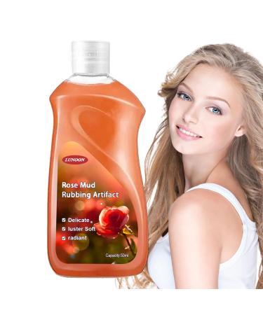 Mud Rub Gel Rose Mud Run Scrub Cream 50ml Body Exfoliator Scrub Mud Rub Gel for Skin Mud Rubbing Artifact Gel Mud Rub Cleansing Gel for Moisturizing and Deep Cleansing Cypreason
