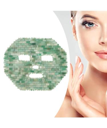 Jadestone Face Eye Mask - Spa Quality Facial Cover & Massage for Dark Circles - Fuchsite Quartzite - Buy Online on SooperMarket.com