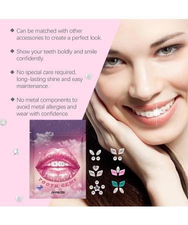 GUANGLU Rhinestone Stickers for Teeth - Rhinestone Stickers for Teeth Portable Decorative Comfortable Teeth Supplies for Daily Use Shopping Dating - Buy Online on SooperMarket.com