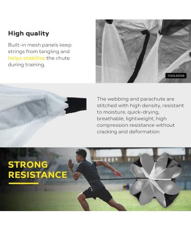 TOOLSSIDE Speed Parachute for Speed Training 48 - Running Speed Chute with Carrying Bag for Kids, Youth, and Adults - Buy Online on SooperMarket.com