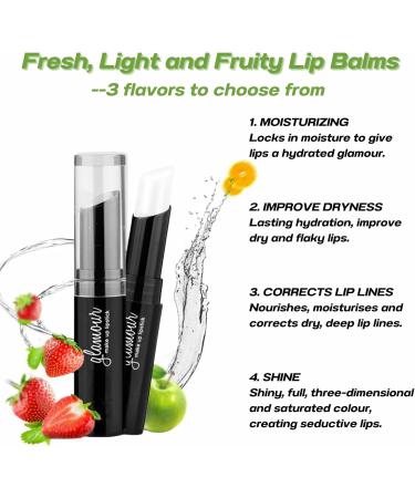TBeautfave Lip Balm Apple Lip Balm Stick Lip Oil Moisturising Lip Mask for 24h Lock Water Moisture Lip Balms Prevent Dry Crack Fade Lip Lines Clear Dead Skin Lipstick Primer - Buy Online on SooperMarket.com