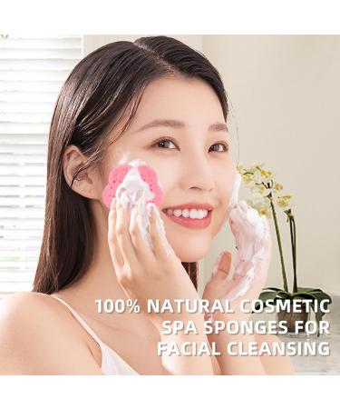 Vesone Spa Sponges for Facial Cleansing Makeup Removing Cleansing Pads | Gentle Makeup Removal Pads Skin-Friendly Soft Facial Cleansing Sponges with Flower Shape for Daily Life - Buy Online on SooperMarket.com