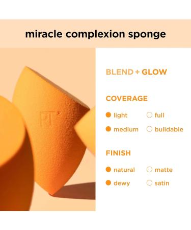 Real Techniques Miracle Complexion Sponge & Miracle Powder Sponge Duo Pack for Foundation & Powders 1 count (Pack of 1) - Buy Online on SooperMarket.com