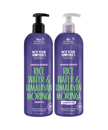 Not Your Mother's Naturals Superior Strength Shampoo & Conditioner Set - 15.2 fl oz - Sulfate-Free Hair Products - Rice Water & Himalayan Moringa