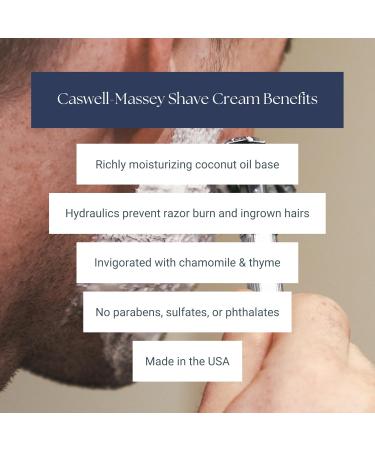 Caswell-Massey Sandalwood Shave Cream - Natural Men's Shaving Cream for Smooth Shave & Sensitive Skin - 8 Fl Oz USA Made - Buy Online on SooperMarket.com