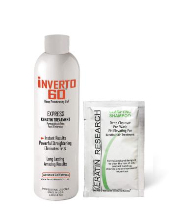 INVERTO 60 Multi-Functional Keratin Hair Treatment Formaldehyde Free Super Fast Application Process includes Starter Keratin Treatment kit Results are Instant delivering healthy Shiny Beautiful hair