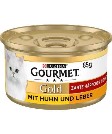 Gourmet PURINA GOURMET Gold Tender Bites in Sauce Wet Cat Food with Chicken and Liver Pack of 12 (12 x 85g)