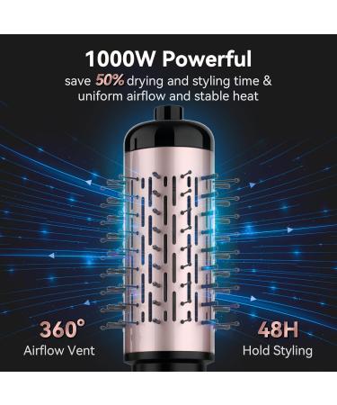 WEEYUM Rotating Blow Dryer Brush - 3-in-1 Hot Air Spin Brush Set with 2 Interchangeable Brushes for Volumizing Drying Straightening & Curling - International Shipping Available - Buy Online on SooperMarket.com