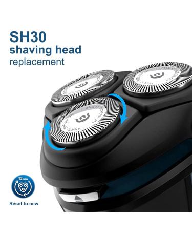 SH30 Replacement Shaving Heads - Compatible with 3000 2000 1000 Series Shavers & S738 Click and Style - 3 Pack Razor Blades - Buy Online on SooperMarket.com