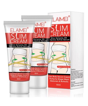 Slimming Hot Cream 2 Pack, Hot Cream for Belly Fat, Fat Burning Cream, Anti-Cellulite Slim Massage Cream - Slimming Cream for Waist, Belly, Buttocks and Thighs, Loose Weight Fast for Women