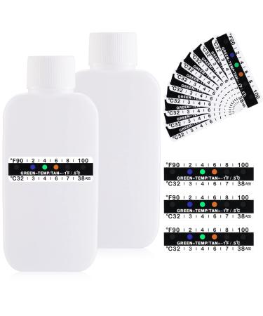 12 Pcs Urine Test Complete Kit Include 2 Empty Urine Test Bottles 10 Temperature Test Urine Strips Portable Travel Bottle Strip for Urine Testing