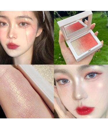 Blush Highlight Integrated Repair Plate Good Complexion Three-Dimensional face Repair Powder Rouge Vitality Orange 1 - Buy Online on SooperMarket.com