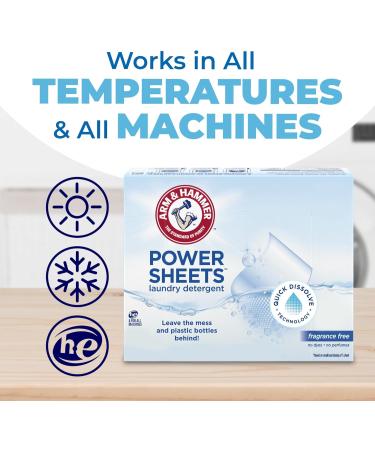 Arm & Hammer Power Sheets Laundry Detergent - Fragrance Free 50ct | Eco-Friendly Efficient Cleaning for 50 Loads - Shop Internationally - Buy Online on SooperMarket.com