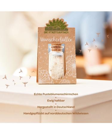 City Gardeners Wunsch F ller - Handmade Small Pustblumen Umbrella | Perfect Birthday & Wedding Gift | Unique Lucky Glass from Germany - Buy Online on SooperMarket.com