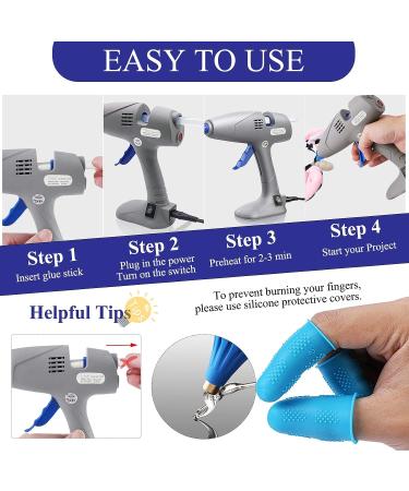 BLEDs Full-Size Hot Glue Gun 80 & 120W | Dual High Temp Anti-Dripping Large Glue Gun with Stand-Up Design | Includes 12 Glue Sticks for Craft, Art, DIY Projects - Buy Online on SooperMarket.com