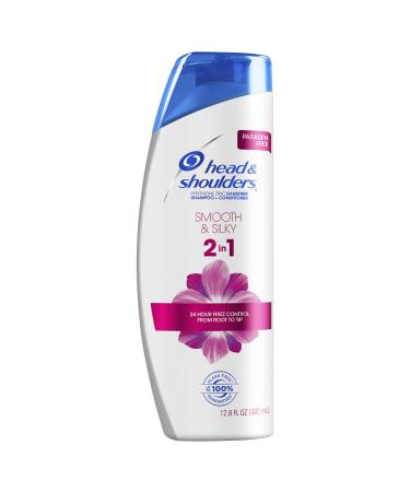 Head and Shoulders Smooth & Silky Paraben Free 2in1 Dandruff Shampoo and Conditioner, 12.8 fl oz Fresh 12.8 Fl Oz (Pack of 1)