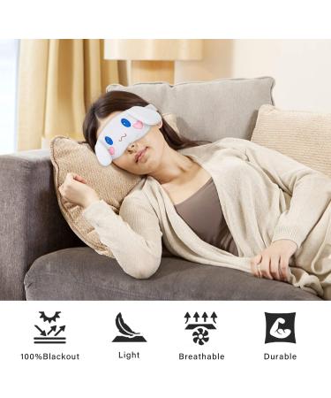 Cartoon Plush Sleep Eye Mask - 100% Blackout Night Blindfold for Women (White) - Buy Online on SooperMarket.com