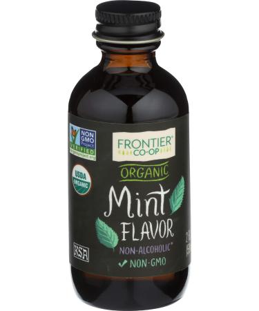 Frontier Co-op Organic Mint Flavor, 2 Ounce Bottle, Kosher 2 Fl Oz (Pack of 1)