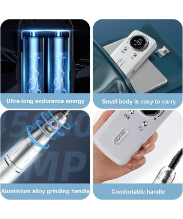 1 Set Electric Nail Drill 45000RPM Nail Drill Kit Rechargeable Portable Nail Drill Professional for Acrylic Nails with 6 Nail Drill Bits Electric Nail File for Manicure Pedicure Nail Drill Kit - Buy Online on SooperMarket.com