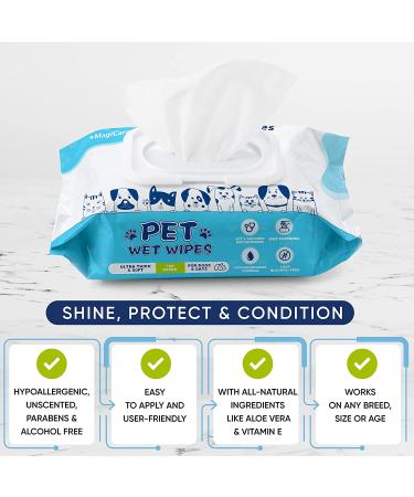 MAGICARE Pet Wipes 8x8 Inch Unscented Dog Paw Cleaner Wipes (400 pcs) - Ideal for Dogs & Cats - Buy Online on SooperMarket.com