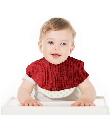 Large 20 x 10 Inch Muslin Baby Bibs & Burp Cloths Set - 6 Pack Multi-Color Washcloths for Boys & Girls - Absorbent Layers & Soft Muslin Face Towels (Chic Color) - Buy Online on SooperMarket.com