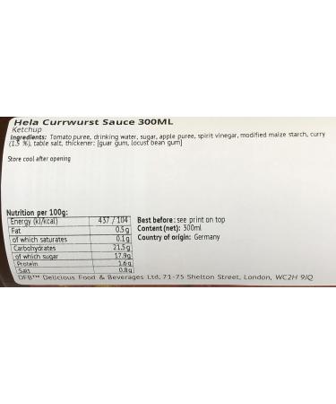 Hela Currywurst Sauce 300ML - Authentic German Currywurst Sauce - Buy Online on SooperMarket.com