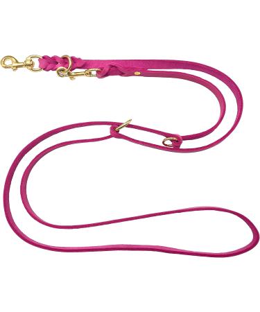 Buy Adjustable Pink Dog Liner - Fat Leather & Brass | 2.80m x 15mm for Small & Large Dogs - Durable & Stylish - Buy Online on SooperMarket.com