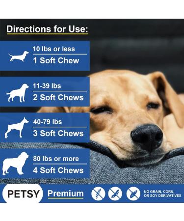 Organic Calming Dog Treats with Chamomile, Hemp Seed, Valerian, Passion Flower, Suntheanine & Melatonin - Duck Flavored Soft Chews (1 Tub) - Buy Online on SooperMarket.com