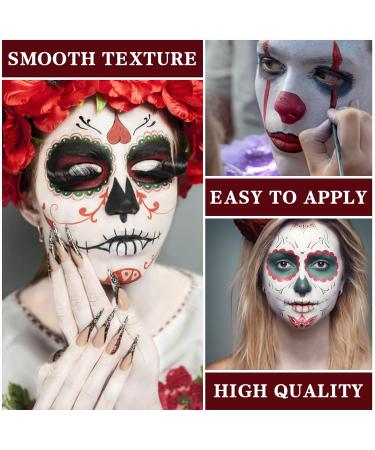 6 Colors Face Body Paint Palette - Washable Halloween SFX Makeup for Cosplay & Costume Accessories | Clown Vampire Bruise | #03 - Buy Online on SooperMarket.com