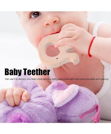 Alvinlite Baby Bite Toys - BPA-Free Beech Wood Elephant Rings for 0-12 Months | 5-Piece DIY Necklace & Bracelet Set - Perfect Baby Gifts - Buy Online on SooperMarket.com