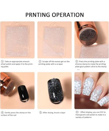 Ventdouce Double-Head Nail Stamp Set - Transparent French Nail Art Tool for DIY Manicure & Polish - Buy Online on SooperMarket.com