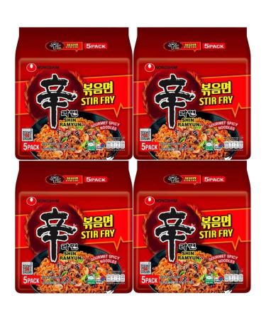 Nongshim SHIN Stir Fry Ramyun Gourmet Spicy Ramen Noodles 131g (20 Packs) HALAL
