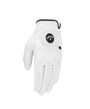 Callaway Men's Golf Glove Standard Large White Worn on Left Hand
