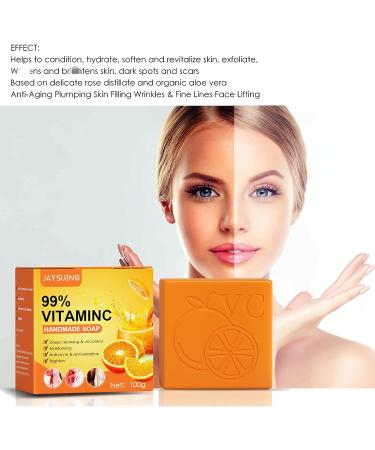 TMEEIHNSS 3PCS Vitamin C Soap Set - Handmade Orange Organic Soap for Face & Body - Buy Online on SooperMarket.com