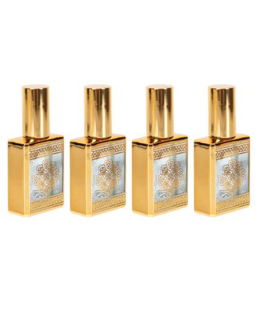 FRCOLOR 4PCS Perfume Spray refillable perfume bottle travel perfume bottles refillable perfume Mini Perfume 0.5 Ounces Golden