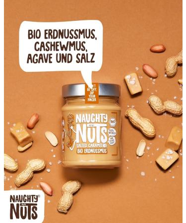 Naughty Nuts Bio Mandelmus Smooth - 100% Vegan Almond Butter 500g | No Palm Oil No Sugar | Healthy Topping & Recipe Ingredient - Buy Online on SooperMarket.com