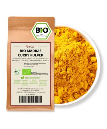 Kamelur Organic Curry Powder Madras - 250 grams - Aromatic hot Madras Curry Powder Organic 250 g (1 pack)