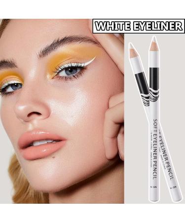 12Pcs White Eyeliner Pencil Set Soft Eye Liner Pen Pencil Waterproof White Eye Pencil Long Lasting Professional White Makeup Pencil EyeLiner for Women - Buy Online on SooperMarket.com