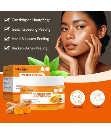 Shefave Turmeric Body Scrub Turmeric Face Scrub Deep Pore Cleansing Dark Spot Correcting Face Scrub Exfoliating for Face Body Neck Dry & Dull Skin Exfoliation Exfoliates - Buy Online on SooperMarket.com