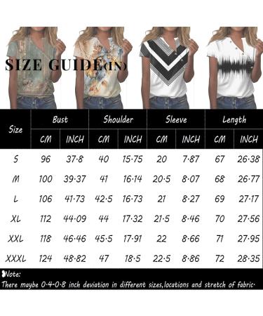 Buy Women's Oversized V Neck Short Sleeve Tops - Trendy Loose Casual Printed Button Down T-Shirt in Blue - Perfect for All Occasions - Buy Online on SooperMarket.com