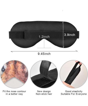 Haskirky Light Blocking Eye Mask for Men and Women - Breathable & Adjustable for Travel, Yoga, Meditation - Hand Drawn Blue Pattern for Deep Sleep Comfort - Buy Online on SooperMarket.com