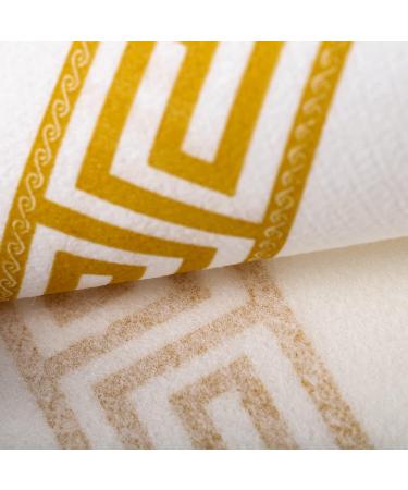 LEKOCH 100 PCs Premium Disposable Napkins - White with Gold Design Air Laid Fabric 43x30 cm - Perfect for Weddings & Events - Buy Online on SooperMarket.com