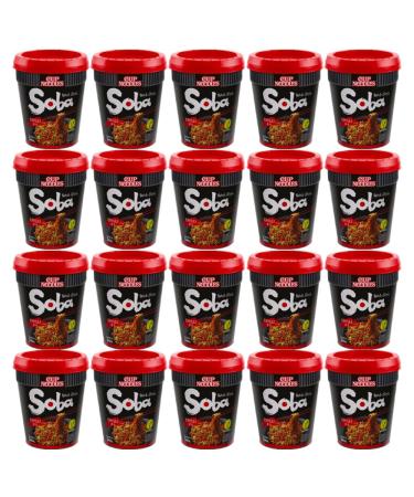 Nissin Soba Cup Noodles Chilli Flavour Wok Style 92g (Pack of 20) by CNMART