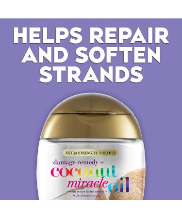 Ogx Coconut Miracle Oil X-Strength 3.3oz (100ml) - Pack of 2 - Penetrating Formula - Buy Online on SooperMarket.com