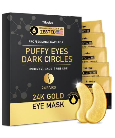 Gold Under Eye Mask (24 Pairs):For Dark Circles Puffy Eyes Under Eye Bags Wrinkles- Best Eye Treatment