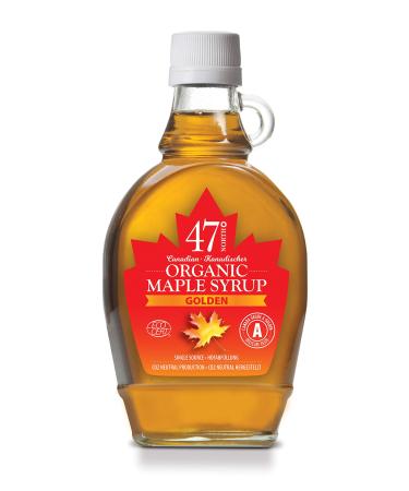 47 North Canadian organic ahorn syrup golden 250g single source grade A gluten -free vegan organic Maple Syrup light sweet taste for pancakes & more 250 ml (1 Pack)