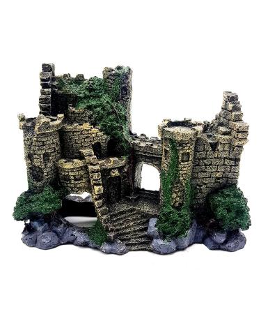 Gotiso Aquarium Decoration Aquarium Ornaments Aquarium Deco Castle Aquarium Decoration Harz Schloss Decorations Classic Burgruinen Harz Aquarium Accessories for Fish Larnel Turtle